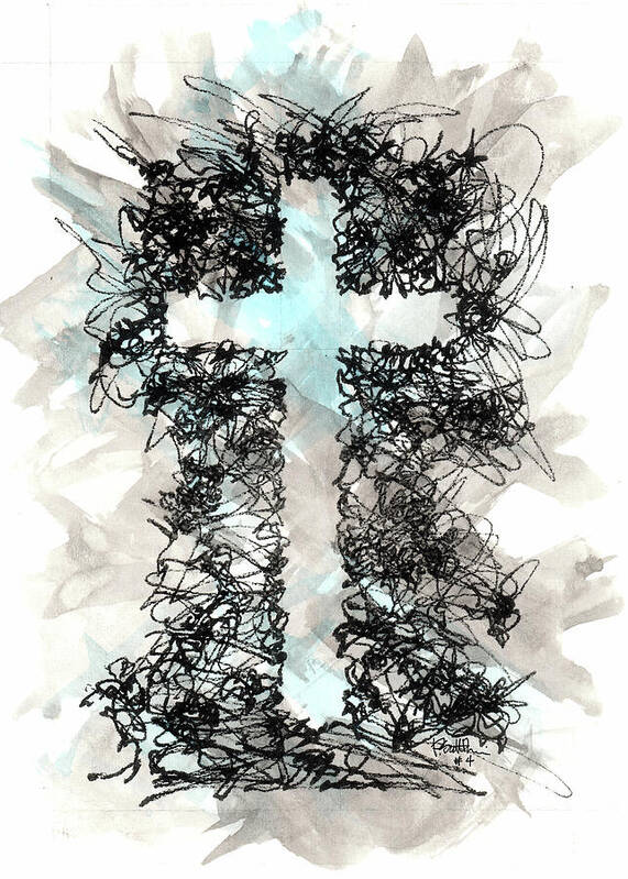Chaos Order Cross 04 - Glorious Blue - Art Print