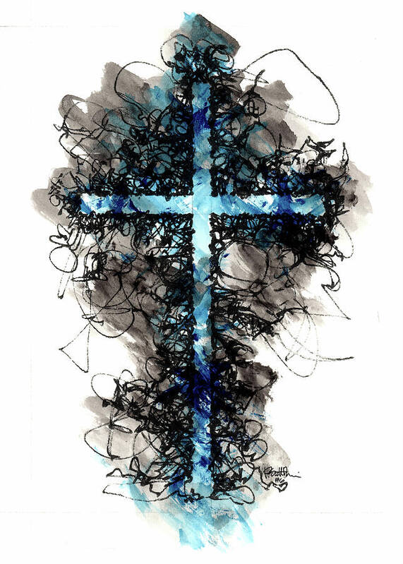 Chaos Order Cross 06 - Glorious Blue - Art Print