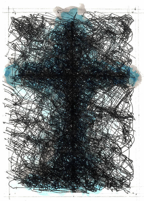 Chaos Order Cross 02 - Glorious Blue - Art Print