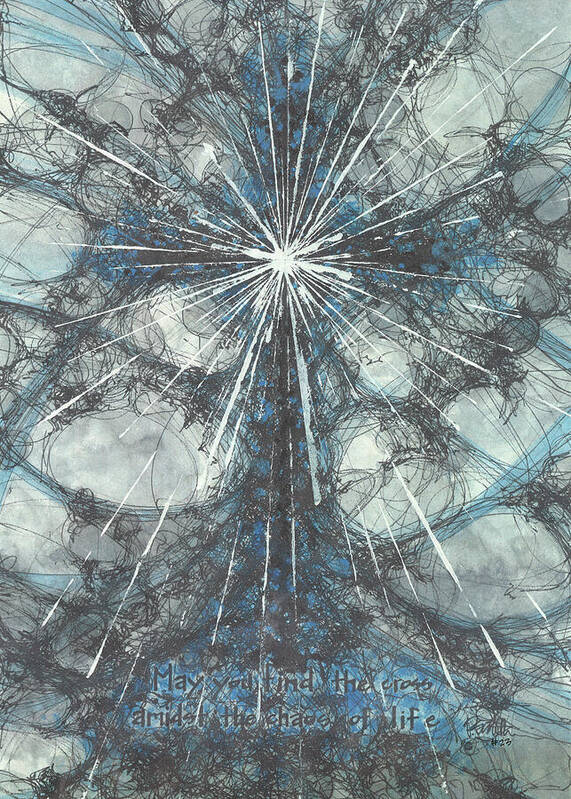 Chaos Order Cross 23 - Glorious Blue - Art Print