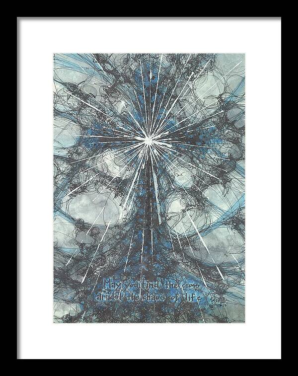 Chaos Order Cross 23 - Glorious Blue - Framed Print
