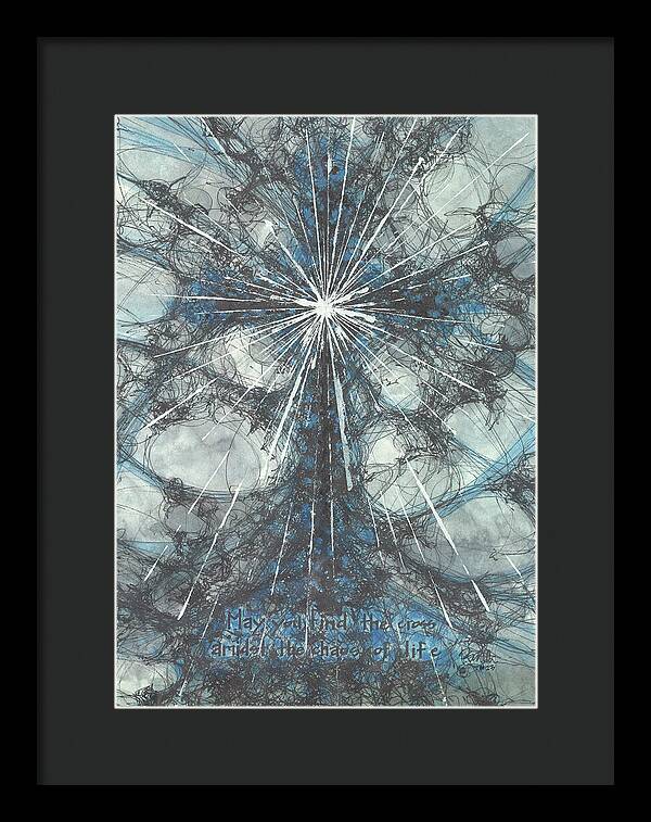 Chaos Order Cross 23 - Glorious Blue - Framed Print