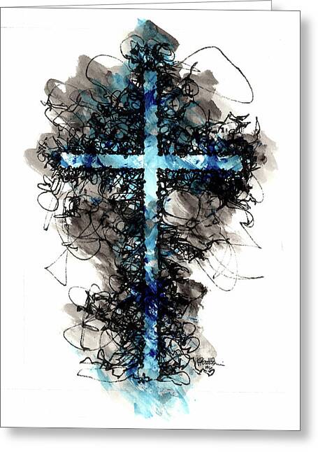 Chaos Order Cross 06 - Glorious Blue - Greeting Card