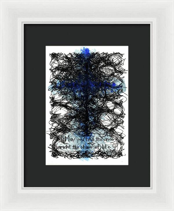 Chaos Order Cross 08 - Glorious Blue - Framed Print
