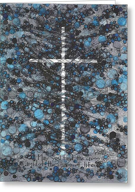 Chaos Order Cross 17 - Glorious Blue - Greeting Card