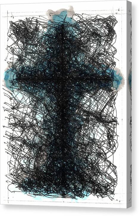 Chaos Order Cross 02 - Glorious Blue - Canvas Print