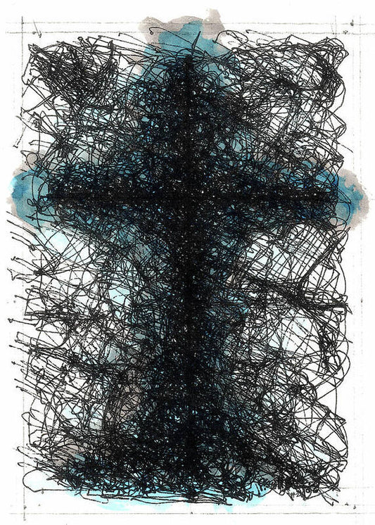 Chaos Order Cross 02 - Glorious Blue - Art Print