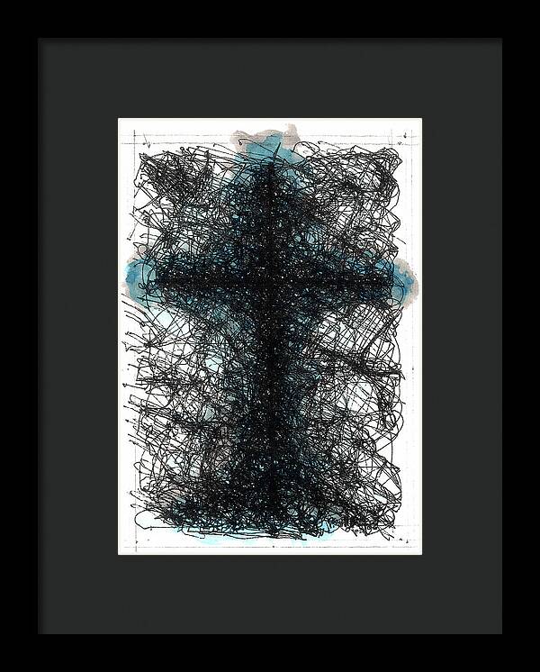 Chaos Order Cross 02 - Glorious Blue - Framed Print