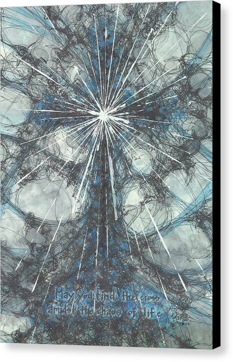 Chaos Order Cross 23 - Glorious Blue - Canvas Print